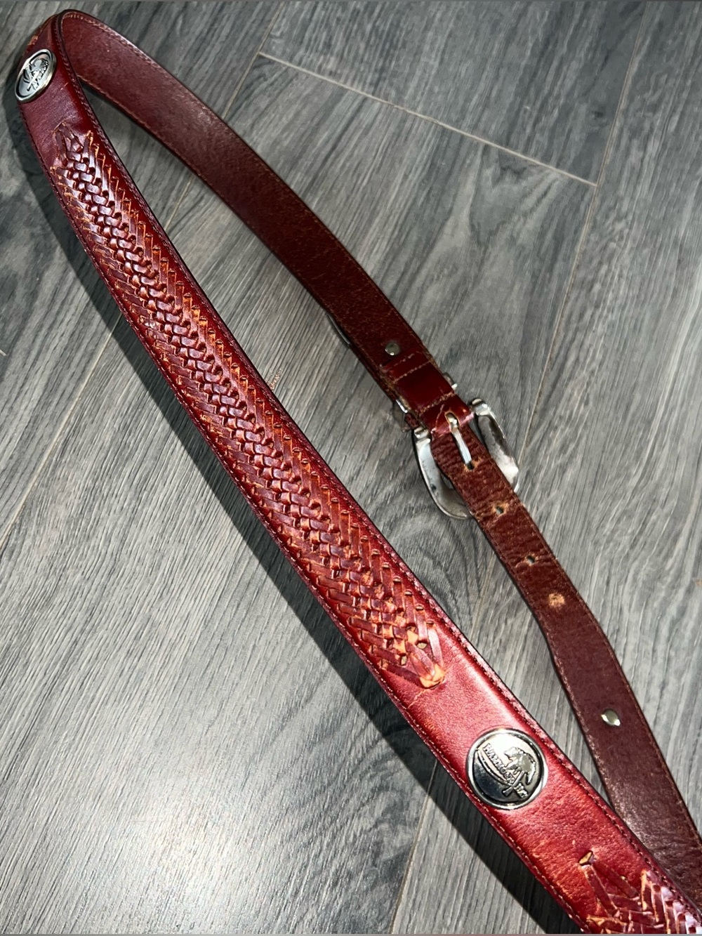 Western Woven Leather Women's Belt